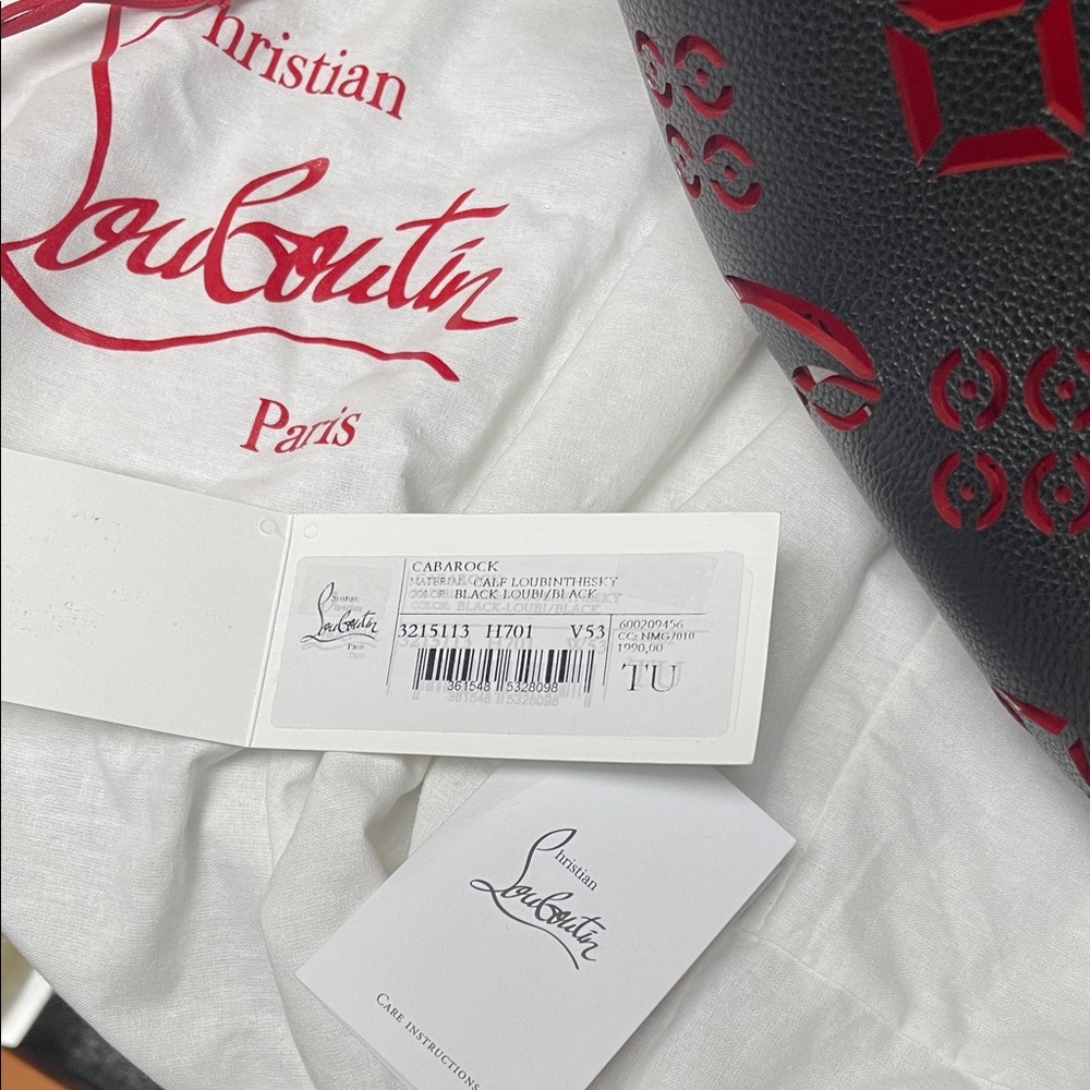 Christian Louboutin Black Tote with Red Accents - Picture 8 of 12